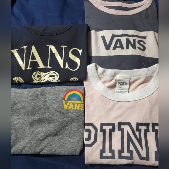 Tops - 4 T-Shirt Bundle (3 Vans & 1 VS Pink)